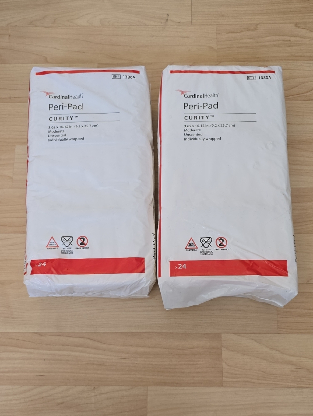 Cardinal Health Peri-Pad Pack Individual Wrapped  3.62×10.12" Moderate Unscented